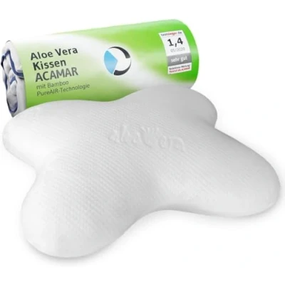 Afbeelding van Acamar Orthopedisch zijslaapkussen, met aloë vera overtrek, HWS neksteunkussen van ergonomisch traagschuim tegen nekpijn, wellness kern