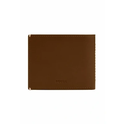 Afbeelding van FOSSIL Leren Kaarthoes Westover Wallet Medium Brown Bruine
