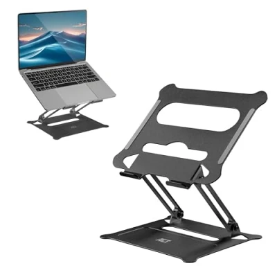 Afbeelding van ACT Laptopstandaard, aluminium, inklapbaar, traploos in hoogte verstelbaar AC8140