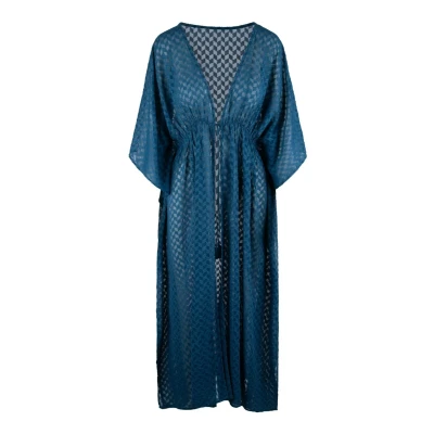 Afbeelding van Lingadore Kimono Strandaccessoire, Dames, Maat: 44/46, Legion blue