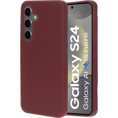 Afbeelding van Mobiparts Silicone Cover Samsung Galaxy S24 Plum Red