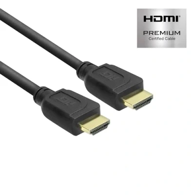 Image de ACT Premium High speed câble HDMI avec Ethernet mâle pour 2 m blindé noir moulé, support 4K