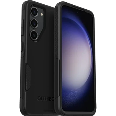 Image de OtterBox Commuter Series Coque de protection pour téléphone portable antimicrobien polycarbonate, caoutchouc synthétique noir Samsung Galaxy S23