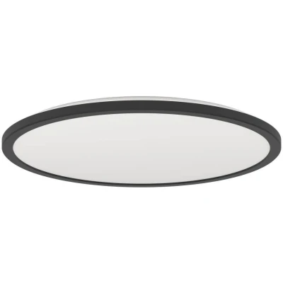 Afbeelding van EGLO Rovito LED Opbouwplafondlamp, ronde plafondlamp, badkamerverlichting van kunststof zwart en wit, warm wit koud IP44, Ø 50 cm