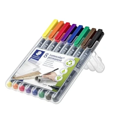 Afbeelding van Staedtler Lumocolor F permanent Box 8 st 318 WP8