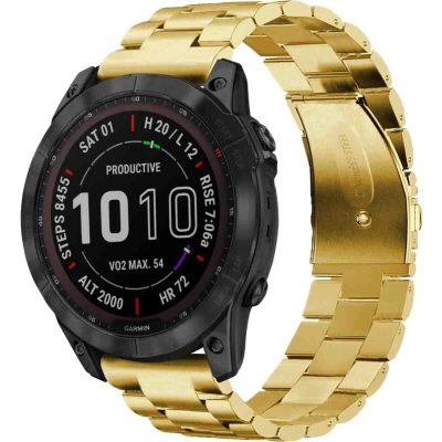 Afbeelding van imoshion bandje met Horlogeband inkorter Geschikt voor Garmin Fenix 7x, 6x Pro, 6x, 5x Stalen installatiehulp goud