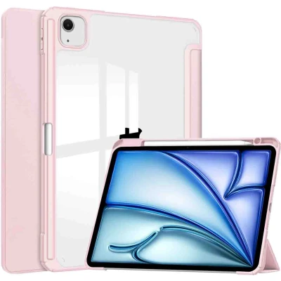 Afbeelding van iMoshion Tablet Hoes Geschikt voor iPad Air 13 inch (2024) M2 Trifold Hardcase Bookcase Roze