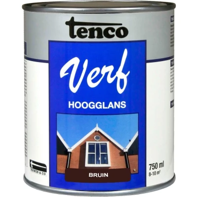 Afbeelding van TencoVerf Dekkend Hoogglans Bruin 0,75L