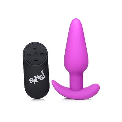 Afbeelding van Buttplug met Vibratie en Afstandsbediening Paars