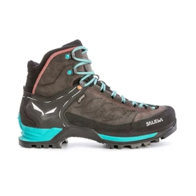 Afbeelding van Salewa MTN Trainer MID GTX Outdoorschoenen, Dames, Maat: 38.5, Magnet/viridian green Leer en textiel