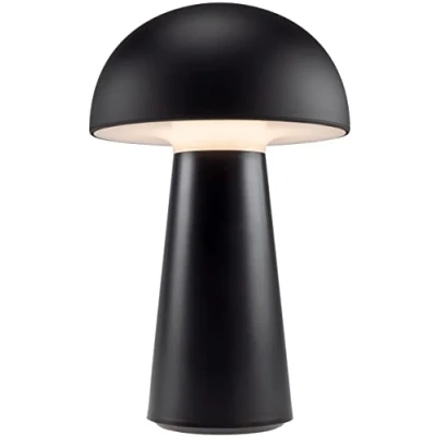 Afbeelding van ChiliTec Led tafellamp op batterijen, dimbaar, voor binnen, touch schakelaar, IP20, binnen oplaadbaar via USB, warmwit, zwarte behuizing