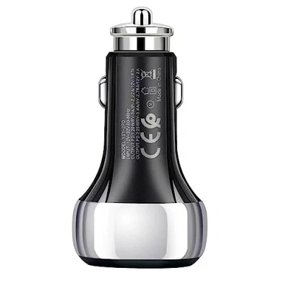 Afbeelding van MMOBIEL Autolader Dual USB C 45W 2 Poorten Snellader Oplader Type Power Delivery Sigaretten Aansteker Telefoon Auto Adapter Geschikt voor iPhone 15/14/13/12 series / Samsung Galaxy S24/23/22/21/20 Chroom