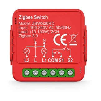 Afbeelding van Nedis SmartLife Schakelaar Zigbee 3.0 2x100 W Kroonsteen App beschikbaar voor: Android / IOS
