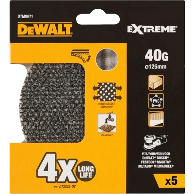 Afbeelding van DeWALT DTM8671 Mesh Schuurgaas ø 125mm K40 VE=5