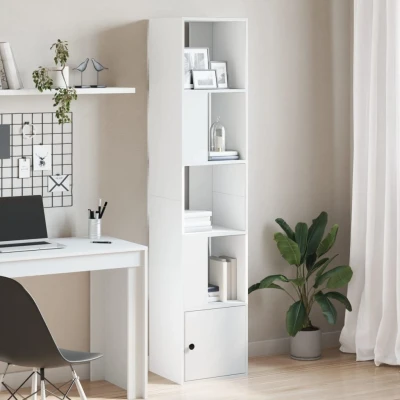 Afbeelding van Boekenkast 40x36x189 cm bewerkt hout wit