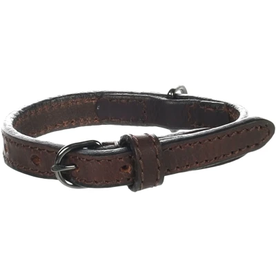 Afbeelding van Flamingo Denver Gewoon Halsband Honden Bruin Xs 20 25cm 10mm 1st 174550