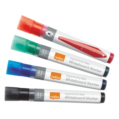 Image de Nobo marqueur pour tableau blanc 4 pièces (3 mm ogive) assorti