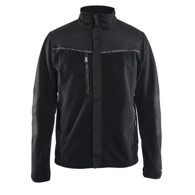Image de Veste polaire coupe vent noir, col en molleton