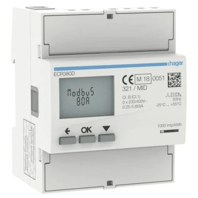 Afbeelding van Hager kWh meter 1 fase en 3 fasen stuk(s)