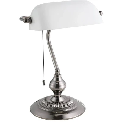 Afbeelding van EGLO Banker Bureaulamp Tafellamp E27 39 cm Grijs/Wit