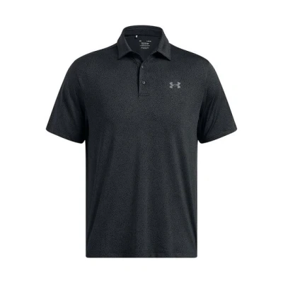 Afbeelding van Under Armour Heren Playoff Golfpolo 3.0 Printed Black Antracite