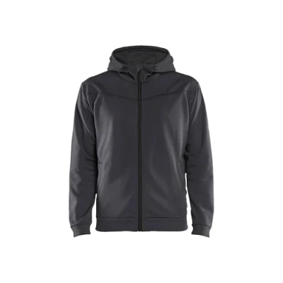 Afbeelding van Blåkläder 3363 2526 Hoodie met rits Medium Grijs/Zwart Maat XS