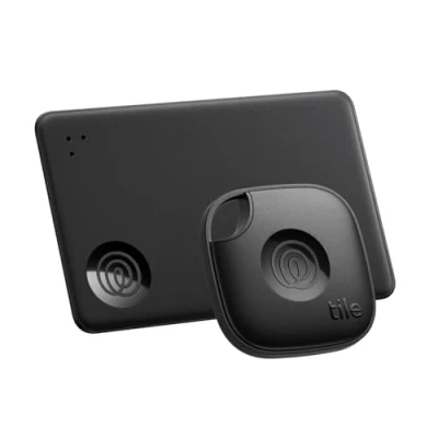 Afbeelding van Tile Starter Set (2024) Krachtige Bluetooth trackers voor sleutels, tassen, portemonnee 2 Pack (1 x Zwarte Mate/Slim)