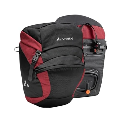 Afbeelding van VAUDE OnTour Front Black/carmine Fietstas Voor Greenshape