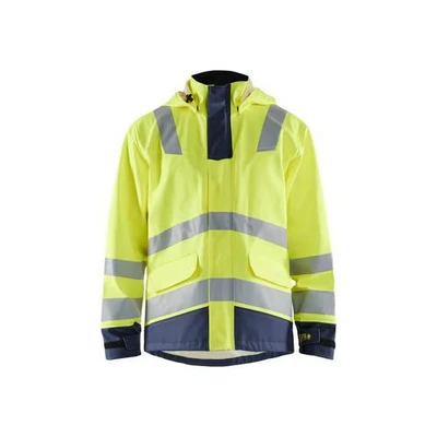 Afbeelding van Blaklader Vlamvertragende regenjas LEVEL 2 4313 2022 High Vis Geel/Marineblauw 4XL