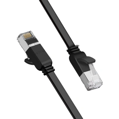 Afbeelding van Ugreen platte kabel Ethernet patchkabel RJ45 Cat 6 UTP 1000 Mbps 0,5 m zwart (50183)