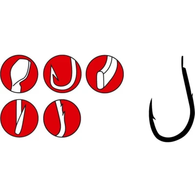Afbeelding van Spro Ls 5330r Hooks Red #12 Vishaak