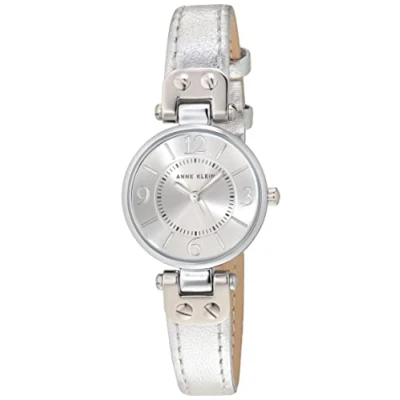 Afbeelding van Anne Klein Dameshorloge met leren band, zilver., 10/9443SVSI