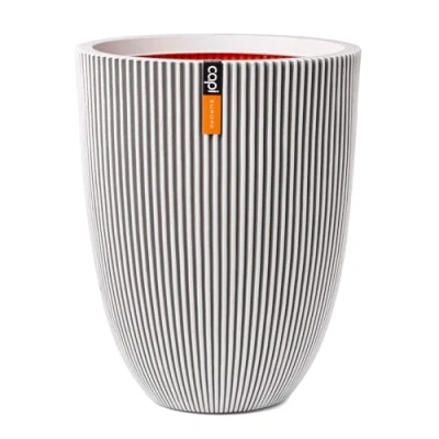 Afbeelding van Bloempot Groove elegant 34x46 cm ivoorkleurig