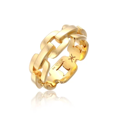 Afbeelding van Kuzzoi EYE Catcher Ring goldcoloured, Heren, Maat: 62, Gold coloured