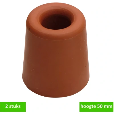 Afbeelding van Deltafix Deurbuffers Rubber 50mm Rood 2 Stuks