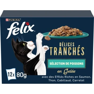 Afbeelding van Felix Heerlijke Plakjes in Gelei Selectie Vis 12 x 80 gr