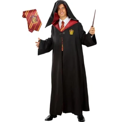 Afbeelding van FUNIDELIA Harry Potter Kostuum met stropdas voor mannen Gryffindor Maat: S