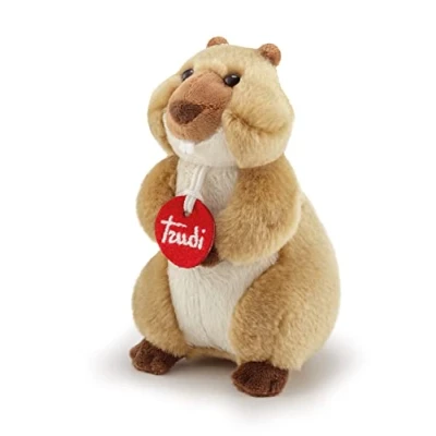 Afbeelding van Trudi Trudini knuffel Marmot 16 cm Hoge kwaliteit pluche Knuffeldier voor jongens en meisjes Bruin 10x16x11 maat XS