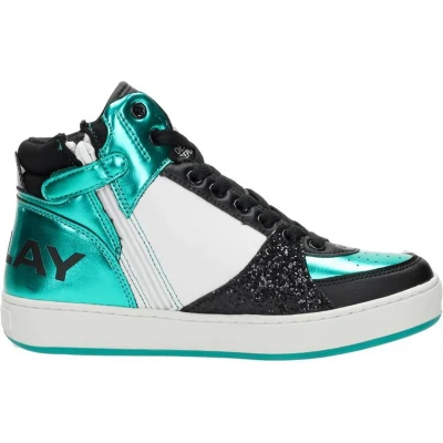 Afbeelding van Replay Sneakers hoog voor kinderen, Maat: 31, Green Leer
