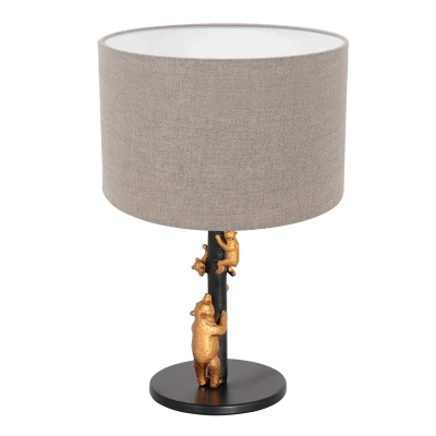 Afbeelding van Anne Light and home tafellamp Animaux zwart metaal 20 cm E27 fitting 8231ZW