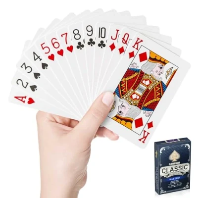 Afbeelding van WUGAUWOR Premium plastic waterdichte speelkaarten, kaartspel, pokerkaarten voor kampeerspellen, standaard indexkaarten Blackjack Bridge kaartspellen, 1 set