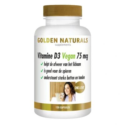 Afbeelding van Vitamine D3 Vegan 75 Mcg 120 Veganistische Softgel Capsules