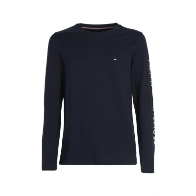 Afbeelding van Tommy Hilfiger LOGO LONG Sleeve TEE Longsleeve, Heren, Maat: XXL, Blue
