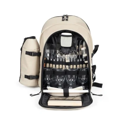 Image de Livoo Sac à Dos Pique Nique 4 Personnes SE970C 11L, 600D, 30 Accessoires