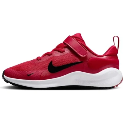 Afbeelding van Nike Performance Revolution 7 Unisex Hardloopschoenen competitie voor kinderen, Maat: 27, Gym red/black/white Textiel/ synthetisch