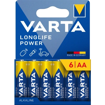 Afbeelding van Varta Longlife Power AA Batterijen 6 stuks