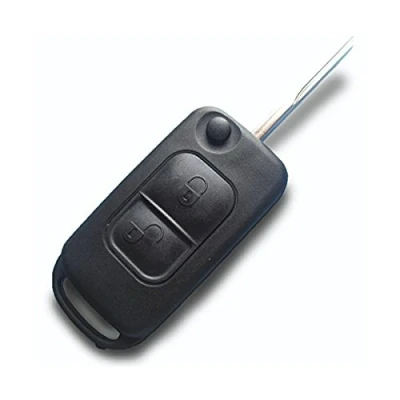Afbeelding van Autosleutelhoes met 2 knoppen Vouwsleutel Type onbewerkte sleutel HU44 Afstandsbediening zonder INION elektronica Voor Mercedes Benz KS04no
