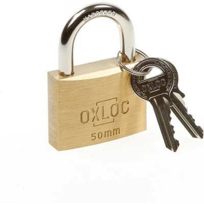 Afbeelding van Oxloc Hangslot cilinder messing 50mm gls 5002