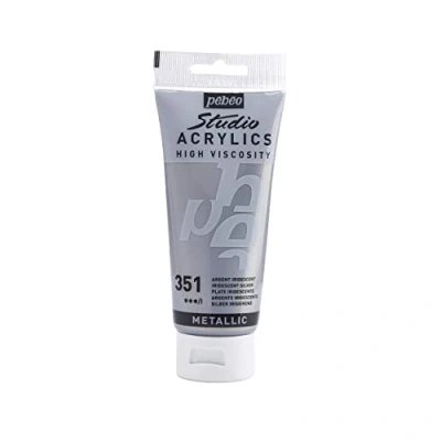 Afbeelding van Pébéo 832351 Tube Akrylverf Studio, 100 ml, zilver iriserend
