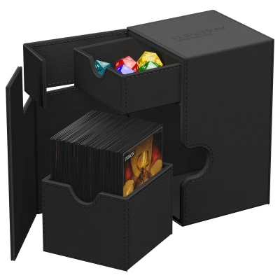 Afbeelding van Ultimate Guard Flip&#039;n&#039;Tray Deck Case 100+ XenoSkin Monocolor Black